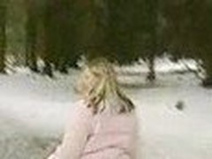 Wife and spouse take a stroll and have strange intercourse in the woods. ends up cumming in her face! watch!