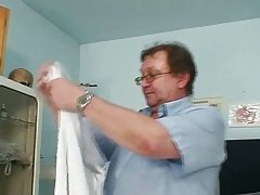 Slim milf gyno clinic exam by perverted doctor